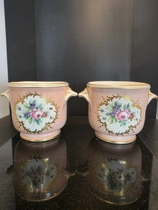 antique hand painted porcelain urns- PAIR ,LIMOGES - Picture 1 of 10