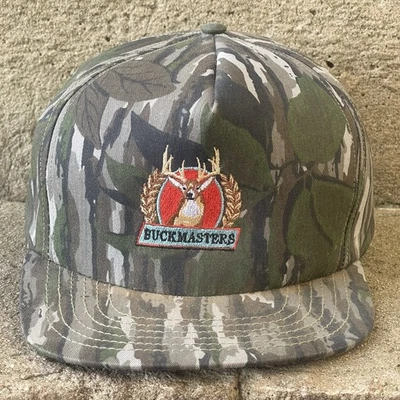 Vintage Buckmaster Realtree Camouflage Snapback Hat Hunting Trucker Made In USA - Image 1 of 4