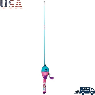 My Little Pony Kids Spincast Fishing Rod Reel Combo Practice Casting Plug New - Image 1 of 4