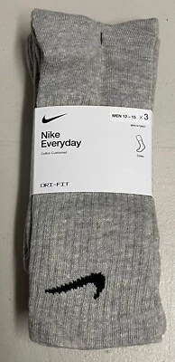 NIKE EVERYDAY LIGHT WEIGHT CREW DRI FIT GREY MENS 12-15 SX7664-063 - Image 1 of 4