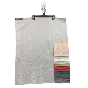 CASAMANCE Monture Sample Book Fabric 12 Swatches Silver Damask Metallic 33 x 27 - Picture 1 of 17