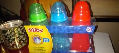 Nûby Non Drip 10 oz Standard Neck Bottles  3 count NEW - Image 1 of 3