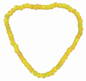 Antique Old Trade Beads Yellow, Orange Accents Glass Beads - Crafting - Jewelry - Picture 1 of 5