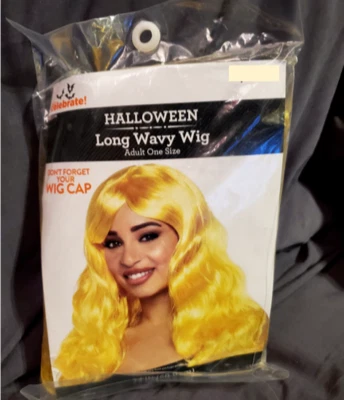 Way to Celebrate Women's Yellow Shade Long Wavy Wig - Image 1 of 4