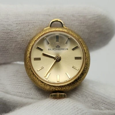 Bucherer Vintage Gold Tone Swiss Made Mechanical Pendant Watch - Image 1 of 4