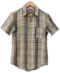 45RPM forty five RPM studio 1 by R NMD 90's olive green brown plaid shirt vtg - Picture 1 of 12