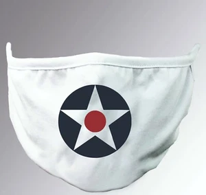 Couvre Bouche Nez MJ409 Air Force Coton Lavable Protection Visage Réutilisable - Picture 1 of 2