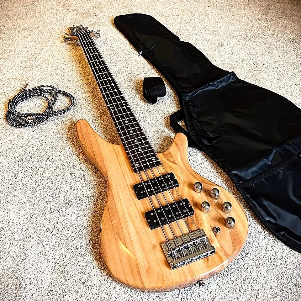 🎸OPEN BOX SPECIAL!🎸HH Pickups! 5 String I Style Electric Bass Guitar +Case/Bag - Image 1 of 4