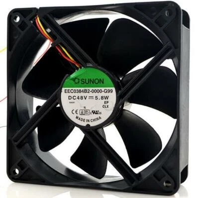 SUNON EEC0384B2-0000-G99 12CM 12038 120x120x38mm DC 48V 5.8W Cooling Fan - Image 1 of 2