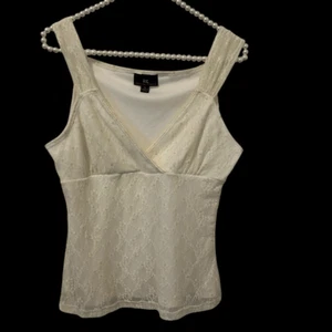 Vintage lz byer Damen XL Y2K Fairy Babydoll Oberteil Spitze Coachella Postkutsche Coque - Bild 1 von 13