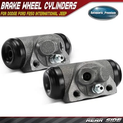 2x Cilindro de rueda de freno de tambor trasero derecho y derecho para Dodge Ford P-350 F250 Jeep J-2500 Foto 1 de 4