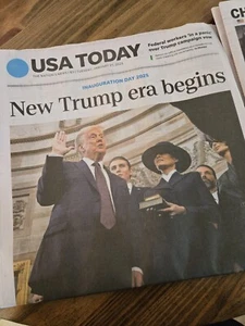 USA Today Inauguration Day 2025 1/21/25 New Trump era begins newspaper NEW Jan21 - Picture 1 of 1