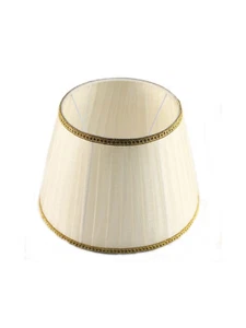 LAMPENSCHIRM PLISSEE D.25 AUS ORGANZA ELFENBEIN FÜR LICHTER UND LAMPEN - Bild 1 von 1