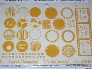 LEAVE MEMORIES - BOTTLECAPS- 200604 - RUBBER STAMPS FOR CARDS AND SCRAPBOOKING - Imagen 1 de 3