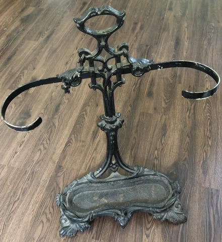 Coalbrookdale England Victorian Rococo Cast Iron Stick-Umbrella Stand /Unmarked Cover