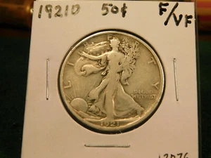 Medio artículo D Walking Liberty 1921 # 12076 - Imagen 1 de 3