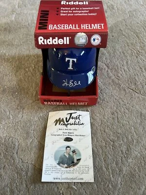 Hank Blalock SIGNED AUTOGRAPHED Baseball Mini Helmet W/ Hologram COA - Image 1 of 4