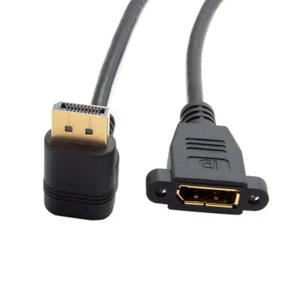 DisplayPort Display Port Male to Female 90 Degree Up Down Angled Extension Cable - Picture 1 of 14