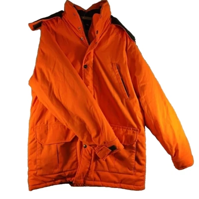 Field & Stream Vintage Orange Duck Hunting Jacket Size M Insulated - Image 1 of 4