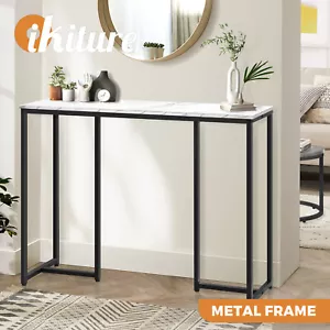 Oikiture Console Table Hallway Entry Side Tables Marble Effect Hall Display - Picture 1 of 11