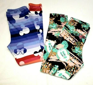 LuLaRoe Leggings Disney Mickey Mouse Juniors Stretch One Size Fits 2-10 - Picture 1 of 7