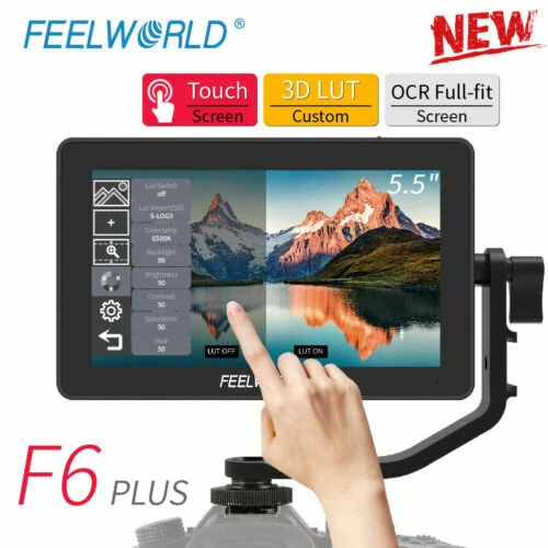 FEELWORLD Type C F6 Plus V2 6" Touch Screen Field DSLR Monitor 3D Lut Waveform - Image 1 of 4