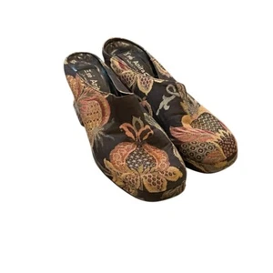Paisley Embroidered Platform Mules - Picture 1 of 4