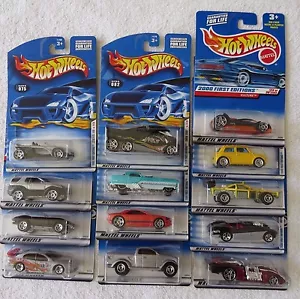 MATTEL HOT WHEELS, 2000 FIRST EDITIONS, SET OF 13 CARS, NEW! (11,B3) - Picture 1 of 7
