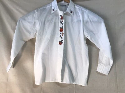Camisa De Colección Croft & Barrow Halloween Truco o Trato Abotonada Talla 12 Calabazas V4941 Foto 1 de 4