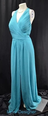 Vestido de novia Jasmine B2 para mujer Dama de honor Baile de graduación Vestido Fiesta Plisado Cuentas Talla 18 Foto 1 de 4