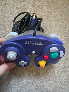 *Official* Nintendo Gamecube Controller Purple/Indigo And Clear Tested Working - Picture 1 of 6