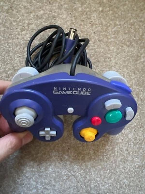 *Official* Nintendo Gamecube Controller Purple/Indigo And Clear Tested Working - Image 1 of 4