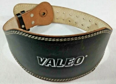 Valeo 6" Cuero Negro Acolchado Levantamiento de Pesas Cinturón Soporte Espalda Talla PEQUEÑO  Foto 1 de 4