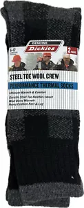 8 Pairs Dickies Mens Steel Toe Crew Socks Wool Blend Performance Thermals - Picture 1 of 5
