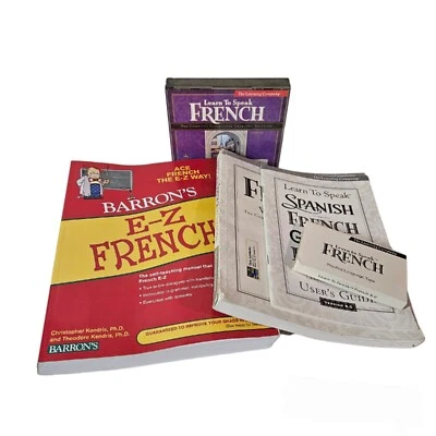 Learn to Speak French The Learning Company Interactive CD Cass. Barron's School - Image 1 of 4