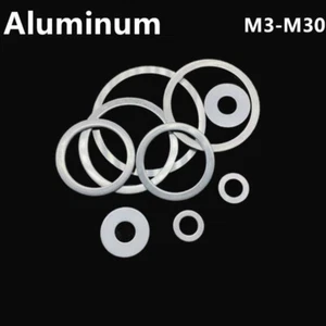 Aluminum Flat Washers Gaskets M3-M30 - Picture 1 of 12
