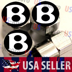 Bentley B Logo Valves Stems Caps Covers Chromed Wheel Roundel Tire Emblem USA - Picture 1 of 2