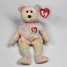 Ty Beanie Baby 15 Years Celebrate the Bear 2001 Retired tie dye Birthday