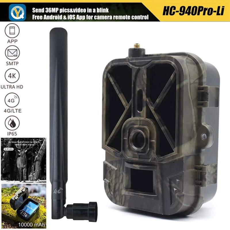 4G LTE LIVE Video Hunting Camera Wildlife Trail Came MMS Cam No Glow HC-940 PRO - Image 1 of 4