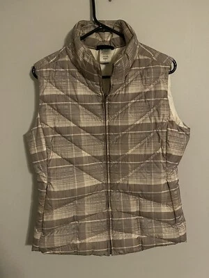 Chaleco Patagonia Down With It Beige a Cuadros 28395 Chaqueta Puffer - Para Mujer L - Sin Capucha Foto 1 de 4