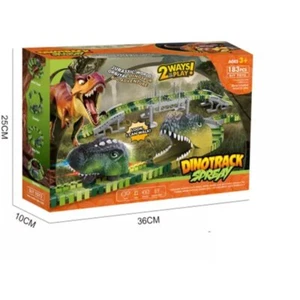 DIY Educational Dinosaur Play Set With Track Set & Car Racing Toy 183 PCS - Picture 1 of 3