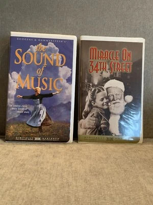 VHS Movie Lot - The Sound of Music and Miracle on 34th Street - Clamshell Cases - Image 1 of 4