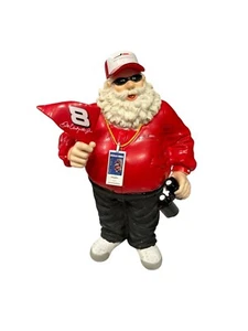 NASCAR Red Santa 8” Figurine #8 Dale Earnhardt Jr Santa Claus 2006 With Flag - Picture 1 of 6