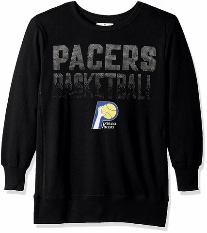 NBA Indiana Pacers Women's Showtime Pullover Sweater, Large, Black Cover