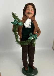 Byers Choice 1996 hombre con borde de cuerda de pino - Imagen 1 de 6