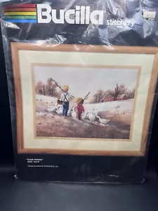 New Bucilla Stitchery Needle Treasures Gone Fishing Embroidery Kit - Picture 1 of 4