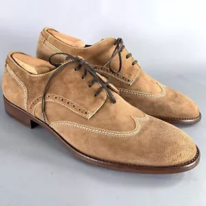 Scarpe stringate JOHNSTON & MURPHY marroni con punto a contrasto in pelle scamosciata a punta - Foto 1 di 10