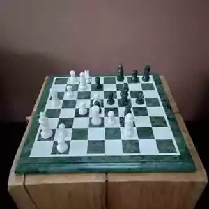 Handmade Marble Chess Set,Green Marble Chess Board with Marble Chess Pieces Gift - Picture 1 of 9