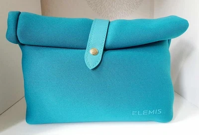 Elemis Türkis Gefütterte Rolltop Kulturtasche - Make Up - Kosmetiktasche. Neu&Authentisch