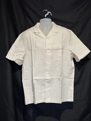 Camisa de mezcla de lino relajado LG y XL con liquidación de verano ASOS DESIGN Foto 1 de 4